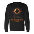 Total Solar Eclipse 04082024 San Antonio Texas Long Sleeve T-Shirt Gifts ideas