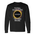 Total Solar Eclipse 2024 The Forks Maine Path Of Totality Long Sleeve T-Shirt Gifts ideas