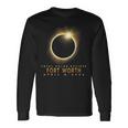 Total Solar Eclipse 2024 Fort Worth April 8 2024 Moon Long Sleeve T-Shirt Gifts ideas