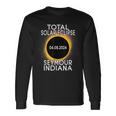 Total Solar Eclipse 2024 Seymour Indiana Path Of Totality Long Sleeve T-Shirt Gifts ideas