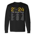 Total Solar Eclipse 2024 The Texas Tour Totality Path Long Sleeve T-Shirt Gifts ideas