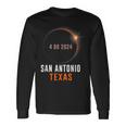 Total Solar Eclipse 2024 Totality San Antonio Texas Long Sleeve T-Shirt Gifts ideas