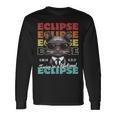 Total Solar Eclipse 2024 Twice In A Lifetime Totality Cat Long Sleeve T-Shirt Gifts ideas