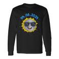 Total Solar Eclipse 2024 Usa Astronomy Totality Sun Moon Long Sleeve T-Shirt Gifts ideas