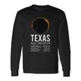 Total Solar Eclipse Apr 8 2024 Totality Texas Schedule Time Long Sleeve T-Shirt Gifts ideas