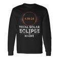 Total Solar Eclipse April 8 2024 Maine Astronomy Totality Long Sleeve T-Shirt Gifts ideas