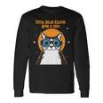 Total Solar Eclipse April 8Th 2024 Cat Wearing Eclipse Glass Long Sleeve T-Shirt Gifts ideas