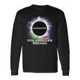 Total Solar Eclipse Bloomington Indiana 2024 Colorful Sun Long Sleeve T-Shirt Gifts ideas