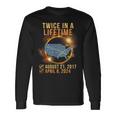 Total Solar Eclipse Clothing Twice In Lifetime April 8 2024 Long Sleeve T-Shirt Gifts ideas