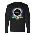 Total Solar Eclipse Columbus Ohio 2024 Colorful Totality Long Sleeve T-Shirt Gifts ideas