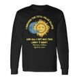 Total Solar Eclipse Vincennes Indiana April 8 2024 Retro Long Sleeve T-Shirt Gifts ideas