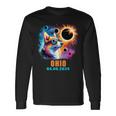 Totality Total Solar Eclipse 2024 Ohio Corgi Dog Long Sleeve T-Shirt Gifts ideas