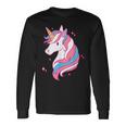 Trans Pride Einhorn Lgbt-Trans-Alliierter Black Langarmshirts Geschenkideen