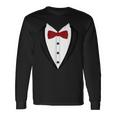 Tuxedo With Red Bow Tie Printed Suit Long Sleeve T-Shirt Gifts ideas
