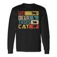 Un Deux Trois Cat French Word Game Cat Langarmshirts Geschenkideen
