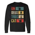 Un Deux Trois Cat Vintage French Joke Cat Lovers Long Sleeve T-Shirt Gifts ideas