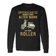 Underschätze Niemal Alten Mann Scooter Grandpa Dad S Langarmshirts Geschenkideen