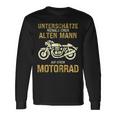 Unterschätze Niemals Alten Mann Motorrad Opa Papa Geschenk Kapuzenjacke Langarmshirts Geschenkideen