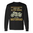 Unterschätze Niemals Alten Mann Motorrad Opa Papa Geschenk Langarmshirts Geschenkideen