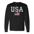 Usa Patriotic American Flag 4Th Of July Independence Day Long Sleeve T-Shirt Gifts ideas