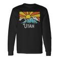 Utah Retro Mountains & Sun Eighties Style Vintage Long Sleeve T-Shirt Gifts ideas