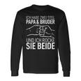 Vatertag Geschenk Dad Ich Habe Zwei Titel Papa Und Bruder Langarmshirts Geschenkideen