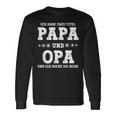 Vatertag Ich Habe Zwei Titel Papa Und Opa Langarmshirts Geschenkideen