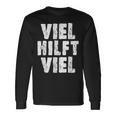 Viel Hilftiel Old-School Bodybuilder Saying Langarmshirts Geschenkideen