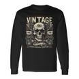 Vintage 1961 Geboren 1961 Geburtstag Totenkopf Biker Motorrad Langarmshirts Geschenkideen