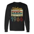 Vintage 1966 Retro Cassette Tape 57 Years Old 57Th Birthday Long Sleeve T-Shirt Gifts ideas