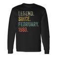 Vintage 1988 34Th Birthday Legend Since February 1988 Long Sleeve T-Shirt Gifts ideas