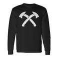 Vintage Axe Throwing Retro Crossed Hatchets For Thrower Long Sleeve T-Shirt Gifts ideas