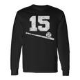 Vintage Baseball Jersey Number 15 Player Number Long Sleeve T-Shirt Gifts ideas