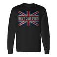 Vintage Best Dad Ever Flag England Father's Day Husband Long Sleeve T-Shirt Gifts ideas