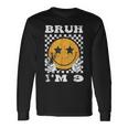 Vintage Bruh I'm 9 It's My 9Th Birthday 9 Year Old Birthday Long Sleeve T-Shirt Gifts ideas