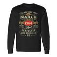 Vintage Made In March 1964 60Th Birthday 60 Year Old Long Sleeve T-Shirt Gifts ideas