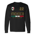 Vintage Mexico Jersey Futbol Soccer Flag Fan Long Sleeve T-Shirt Gifts ideas
