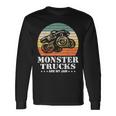 Vintage Monster Truck Are My Jam Retro Sunset Cool Engines Langarmshirts Geschenkideen