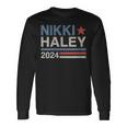 Vintage Nikki Haley 2024 For President Election Campaign Long Sleeve T-Shirt Gifts ideas
