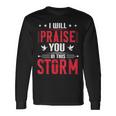 Vintage Praise You In This Storm Lyrics Casting Crowns Jesus Long Sleeve T-Shirt Gifts ideas