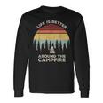 Vintage Retro Life Is Better Around The Campfire Camping Long Sleeve T-Shirt Gifts ideas