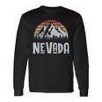 Vintage Retro Nv Nevada Mountain State Sunrise Long Sleeve T-Shirt Gifts ideas