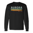 Vintage Stripes Aurora Ny Long Sleeve T-Shirt Gifts ideas