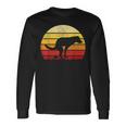 Vintage Sunset Labrador Retro Dog Pooping Old School Classic Long Sleeve T-Shirt Gifts ideas