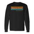 Vintage Sunset Stripes Anderson Island Washington Long Sleeve T-Shirt Gifts ideas