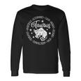 Vintage Taurus Horoscope Calm Birthday Zodiac Sign Astrology Long Sleeve T-Shirt Gifts ideas