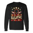 Vintage Total Solar Eclipse 2024 Usa April 8 2024 For Women Long Sleeve T-Shirt Gifts ideas