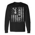 Vintage Us American Flag Cheerleading Cheer Dad Fathers Day Long Sleeve T-Shirt Gifts ideas