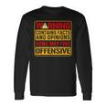Warning Contains Facts And Opinions Some May Find Offensive Long Sleeve T-Shirt Gifts ideas