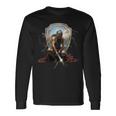 Warrior With Armor Of God Christian Long Sleeve T-Shirt Gifts ideas